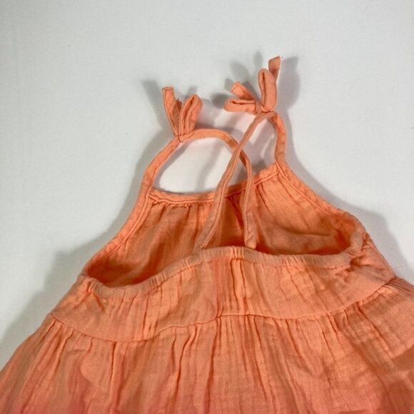 Cat & Jack Girls Sleeveless Dress Orange Pink 2T - Picture 6 of 6